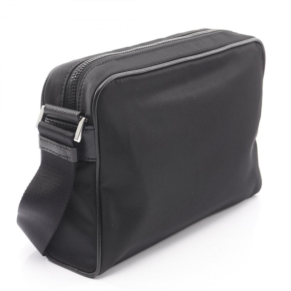 Prada TESSUTOSAFFIAN Shoulder Bag Black